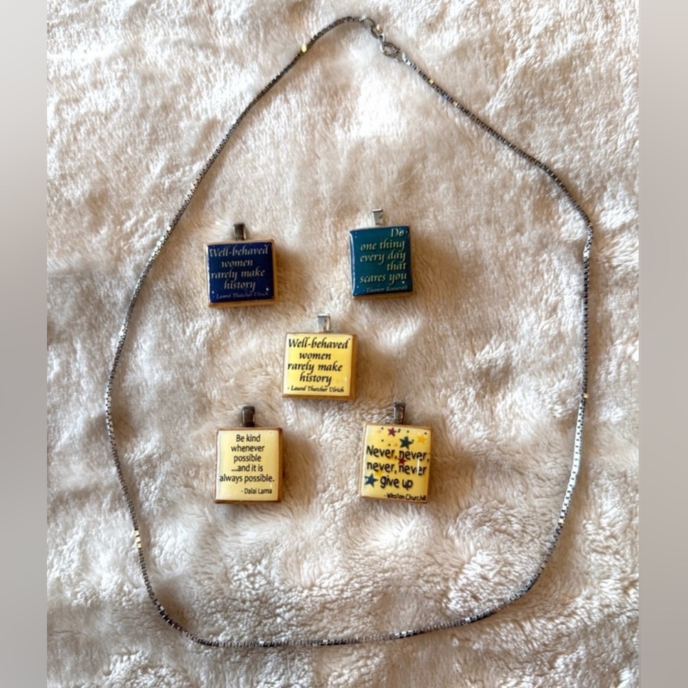 🟢 3/$20 inspirational quote necklace